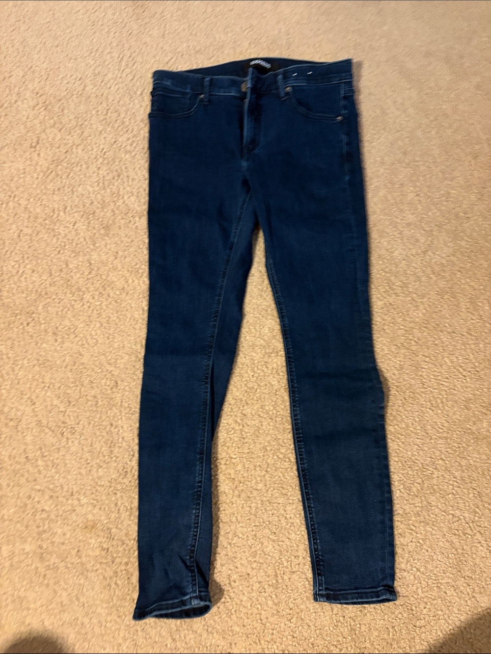 Express Dark Indigo Mid Rise Ankle Legging Skinny Jeans